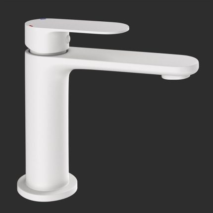 Single Lever Basin Mixer White Matt