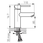 Baterija za lavabo serija Fiesta bright gold BFI2G