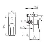 Baterija za kadu Stratos Black BSC1BL - Slika 10