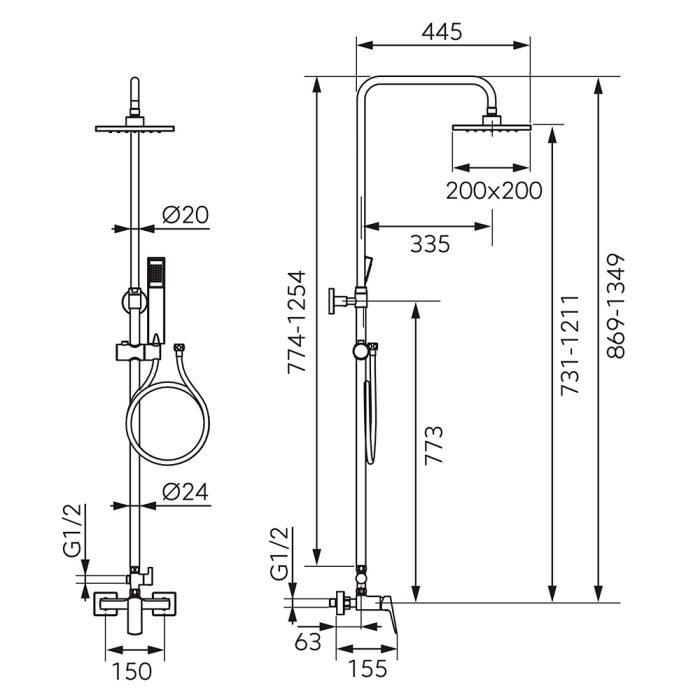 Usponski tusCC8C set serija Vitto Verdeline NP81 BVI7UVL tc