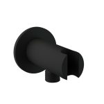 Wall Outlet with Shower Hook Black Matt