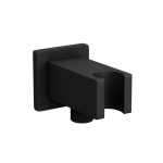 Wall Qutlet with Shower Hook Black Matt