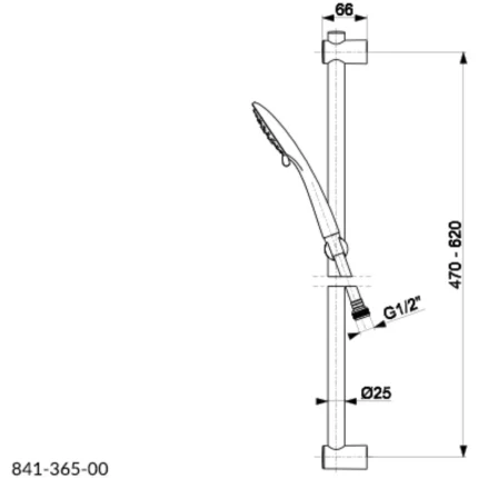 kfa moza klizna sipka set 841 365 00 tehnicki crtez dimenzije