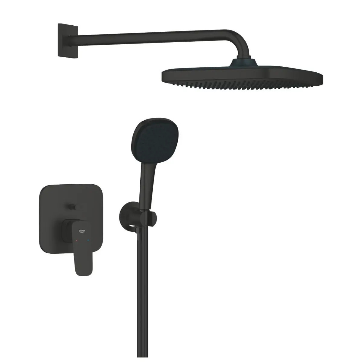 Ugradni set GROHE CUBEO sa Tempesta tuš ružom 250 mm 2F matte black 1053362430 Ugradni set GROHE CUBEO sa Tempesta tuš ružom 250 mm 2F matte black 1053362430
