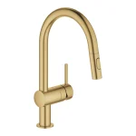 Baterija za sudoperu GROHE MINTA sa izvlačećim tušem brushed cool sunrise 32321GN2